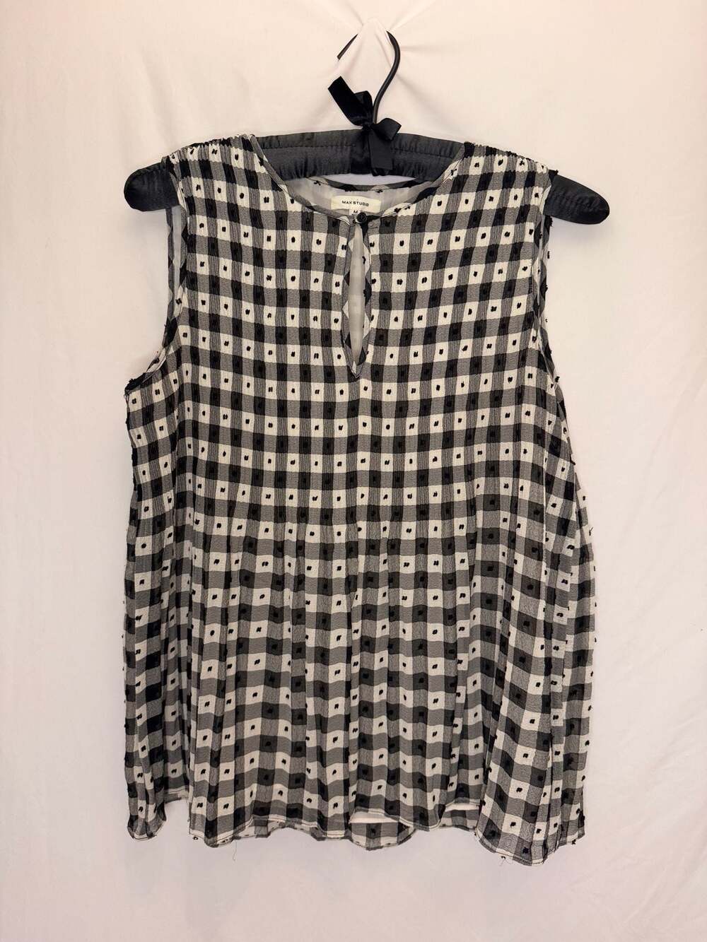 Max Studio Sleeveless Plaid Blouse Size M